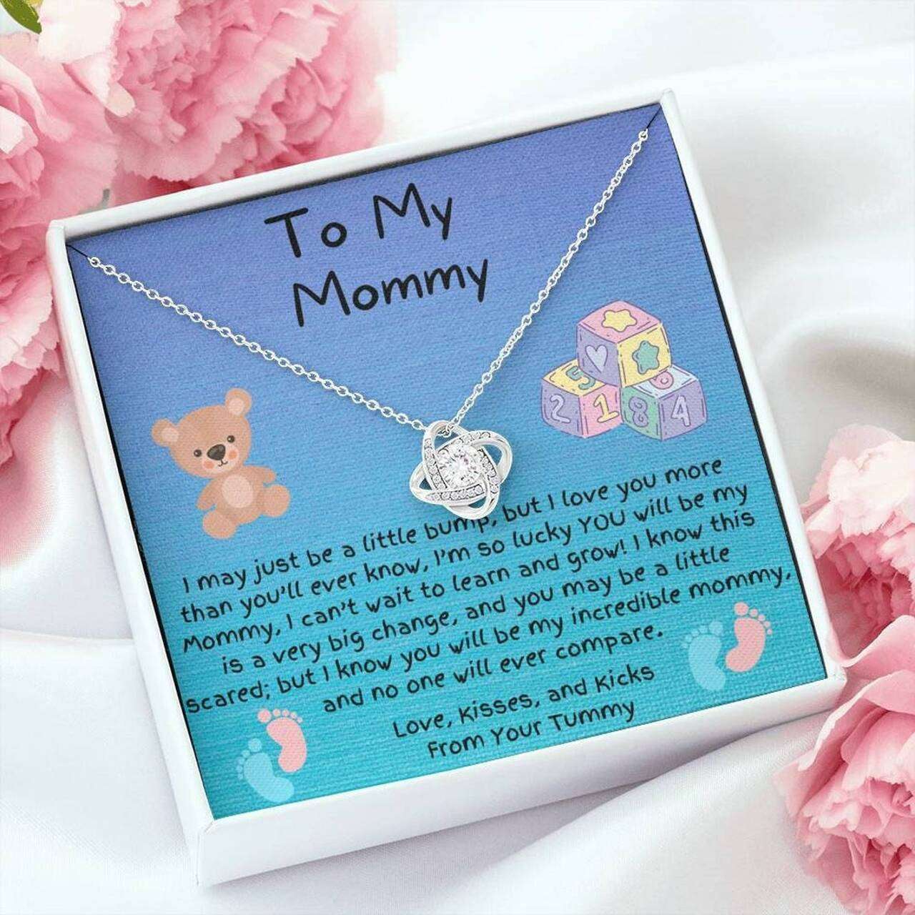 Mommy Necklace, Gift For Expecting Mom From Tummy To My Mommy To Be Necklace Gifts For Mom To Be (Future Mom) Rakva