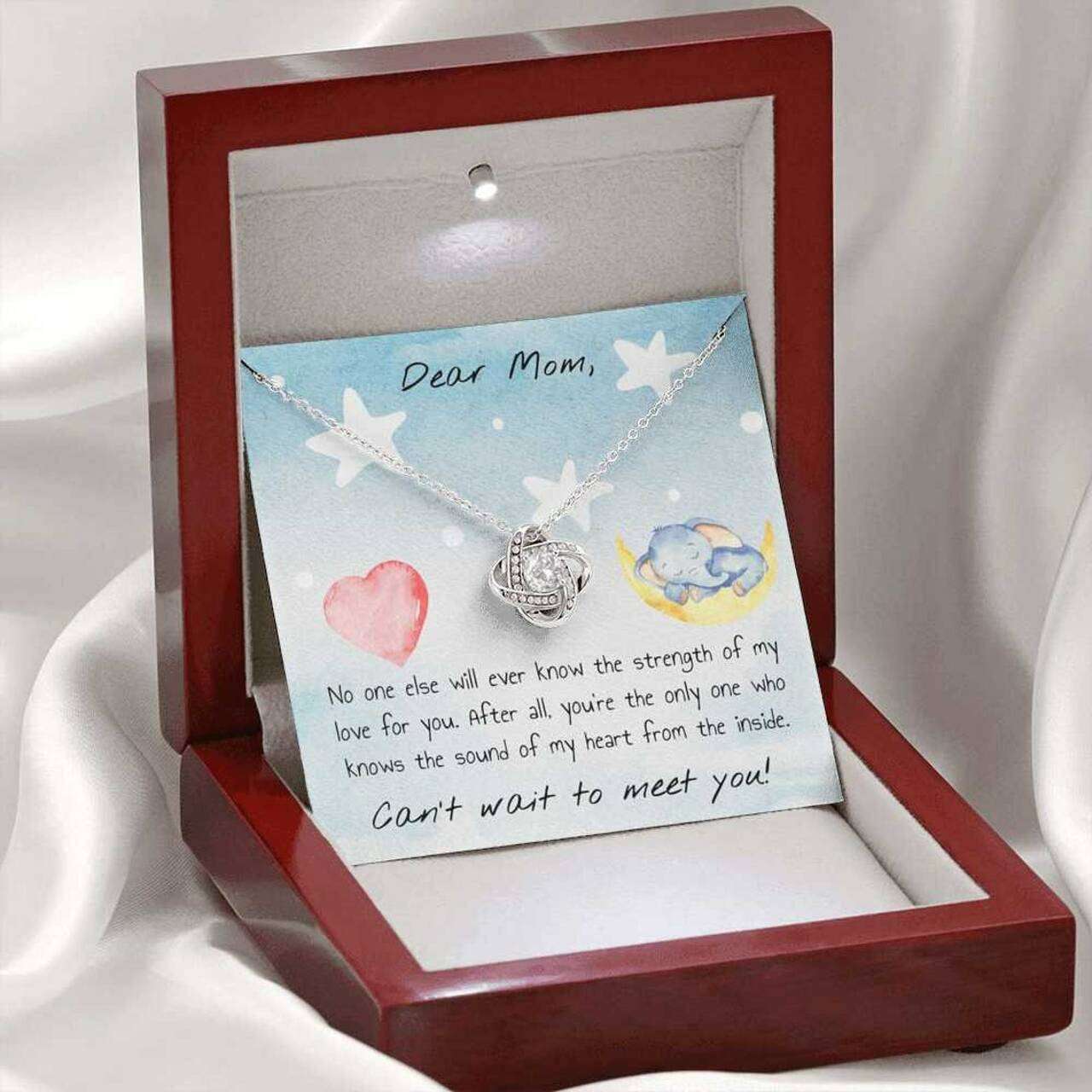 Mommy Necklace, Gift For Expecting Mom Necklace “ Can’T Wait To Meet You Gifts For Mom To Be (Future Mom) Rakva