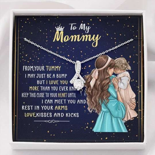 Mommy Necklace, I May Just Be A Bump Alluring Beauty Necklace Gift For Mom Gifts for Mother (Mom) Rakva