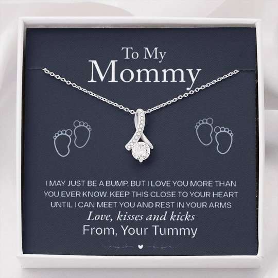 Mommy Necklace, I May Just Be A Bump Alluring Beauty Necklace Gift For Mom Gifts for Mother (Mom) Rakva