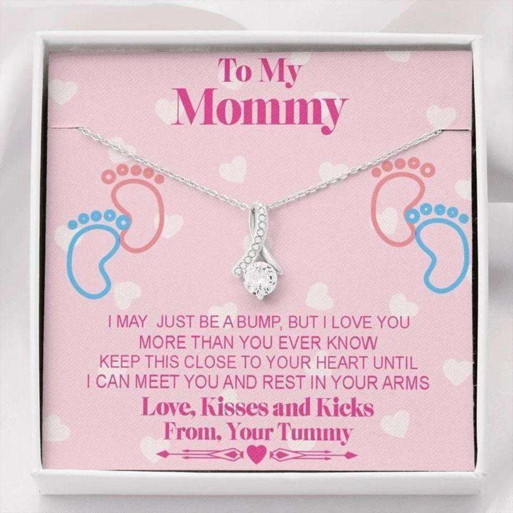 Mommy Necklace, Keep This Close To Your Heart Alluring Beauty Necklace Gift For Mommy Gifts For Mom To Be (Future Mom) Rakva