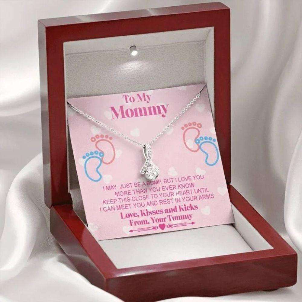 Mommy Necklace, Keep This Close To Your Heart Alluring Beauty Necklace Gift For Mommy Gifts For Mom To Be (Future Mom) Rakva