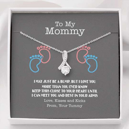 Mommy Necklace, Keep This Close To Your Heart Necklace Baby Bump Gift For Mom Gifts for Mother (Mom) Rakva