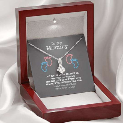 Mommy Necklace, Keep This Close To Your Heart Necklace Baby Bump Gift For Mom Gifts for Mother (Mom) Rakva