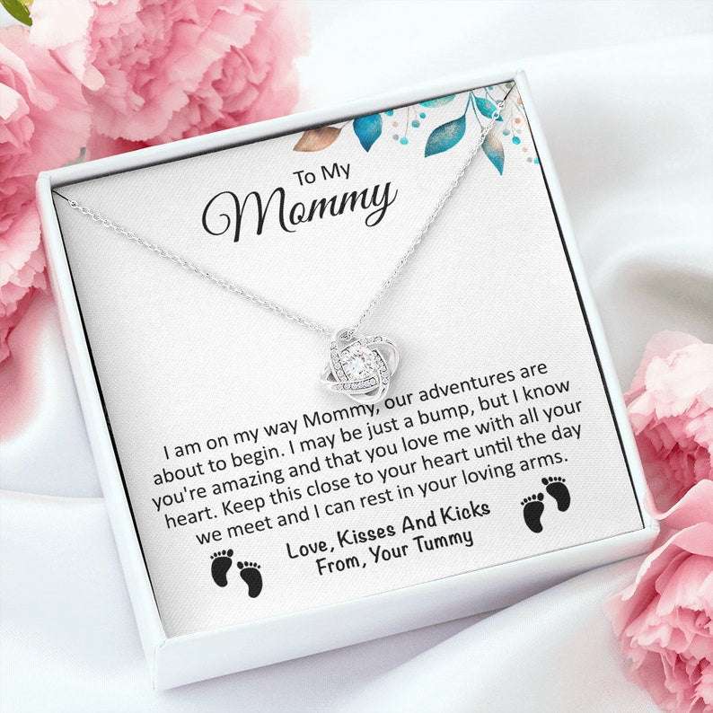 Mommy Necklace, Mommy To Be Gift From Bump, New Mom Necklace, Gift From Baby Bump, Mom To Be, Mother’S Day Necklace For Expecting Mom, Pregnant Wife Gifts For Mom To Be (Future Mom) Rakva