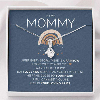 Mommy Necklace, Mothers Day Necklace Mommy To Be Rainbow Baby Necklace Gifts For Mom To Be (Future Mom) Rakva