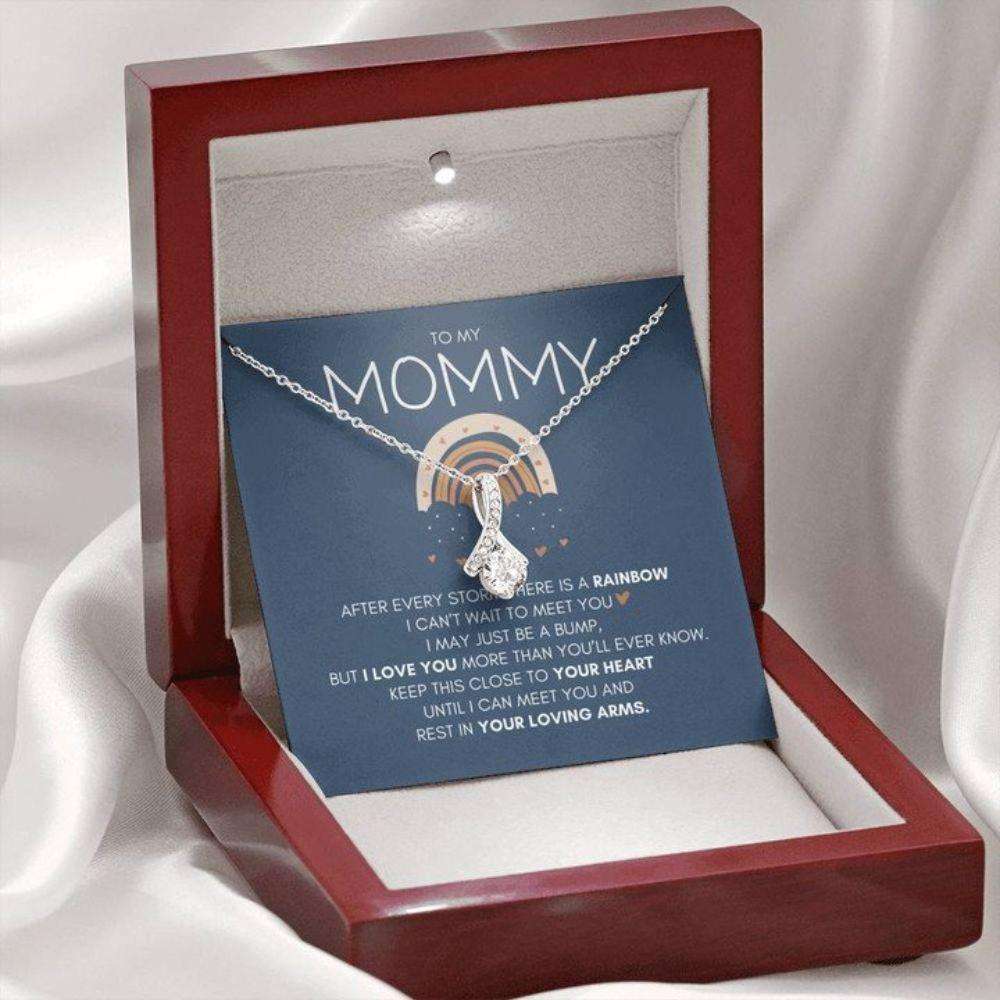 Mommy Necklace, Mothers Day Necklace Mommy To Be Rainbow Baby Necklace Gifts For Mom To Be (Future Mom) Rakva