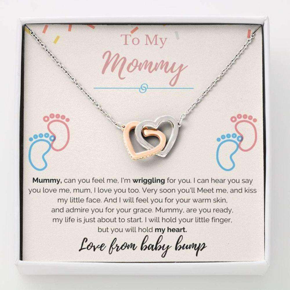 Mommy Necklace, Mothers Day Necklace New Mom Necklace Love From Baby Bump Necklace Gifts For Mom To Be (Future Mom) Rakva