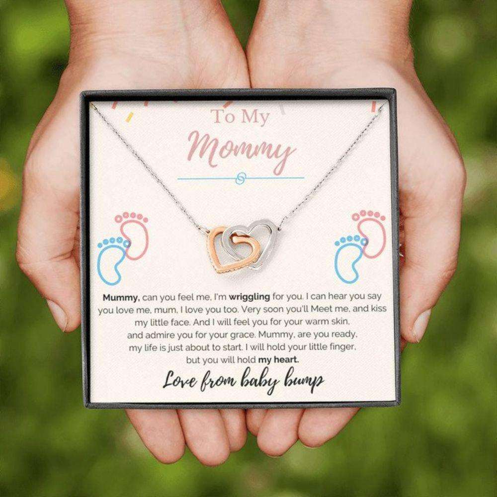 Mommy Necklace, Mothers Day Necklace New Mom Necklace Love From Baby Bump Necklace Gifts For Mom To Be (Future Mom) Rakva