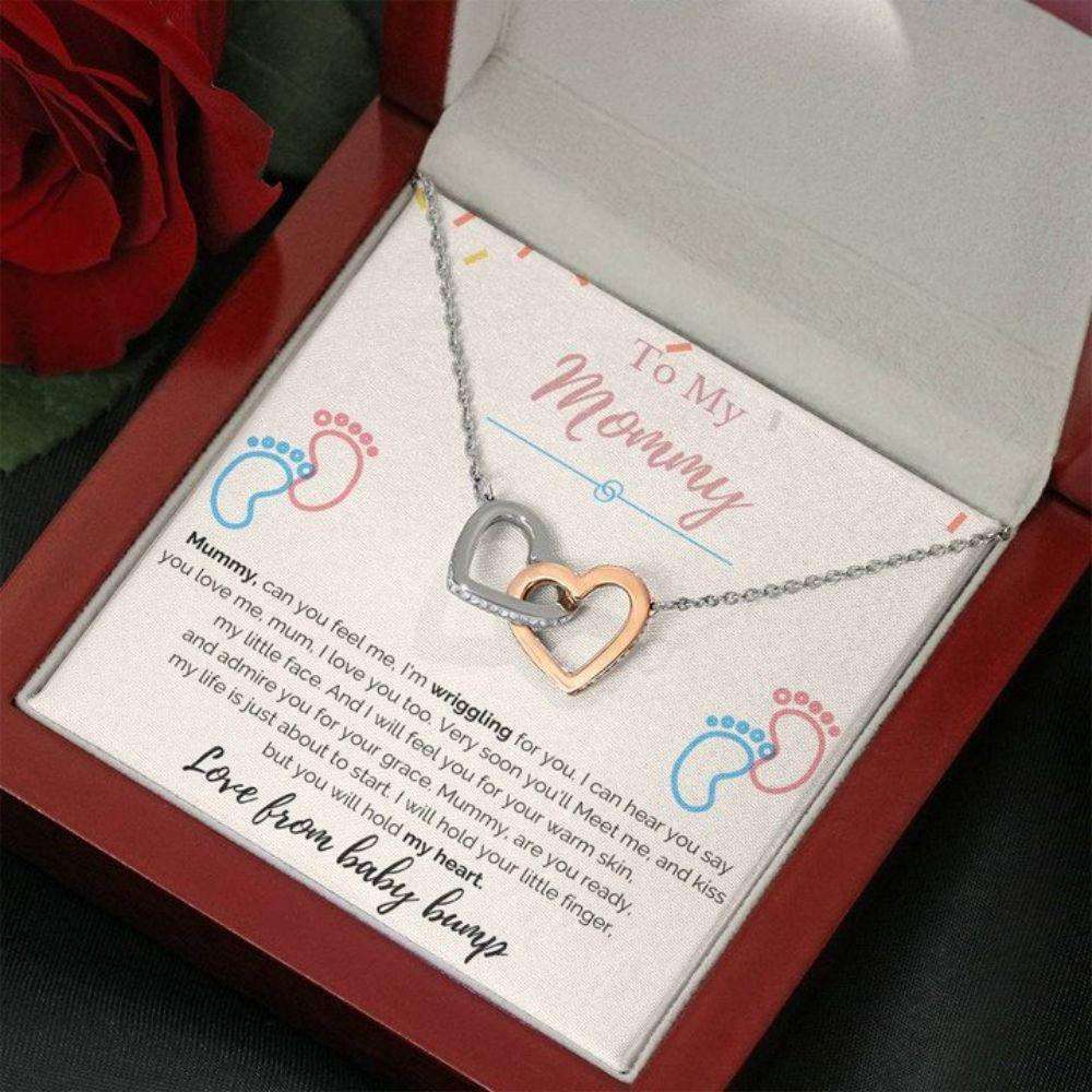 Mommy Necklace, Mothers Day Necklace New Mom Necklace Love From Baby Bump Necklace Gifts For Mom To Be (Future Mom) Rakva