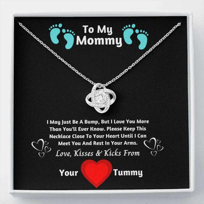 Mommy Necklace, Mothers Day Necklace To My Mommy Knot Necklace “ I Can’T Wait To Meet You Gifts For Mom To Be (Future Mom) Rakva