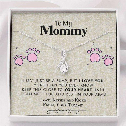 Mommy Necklace, Rest In Your Arms Alluring Beauty Necklace For Mommy Gifts For Mom To Be (Future Mom) Rakva