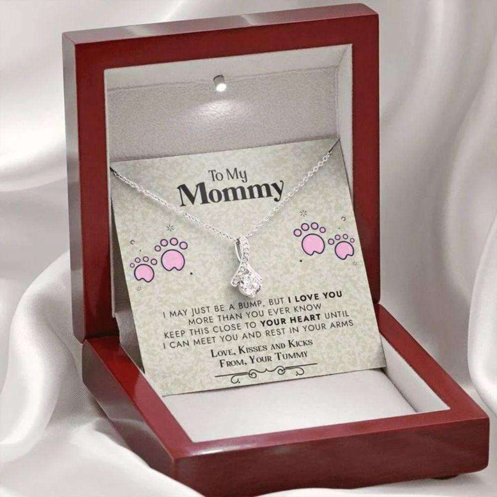 Mommy Necklace, Rest In Your Arms Alluring Beauty Necklace For Mommy Gifts For Mom To Be (Future Mom) Rakva