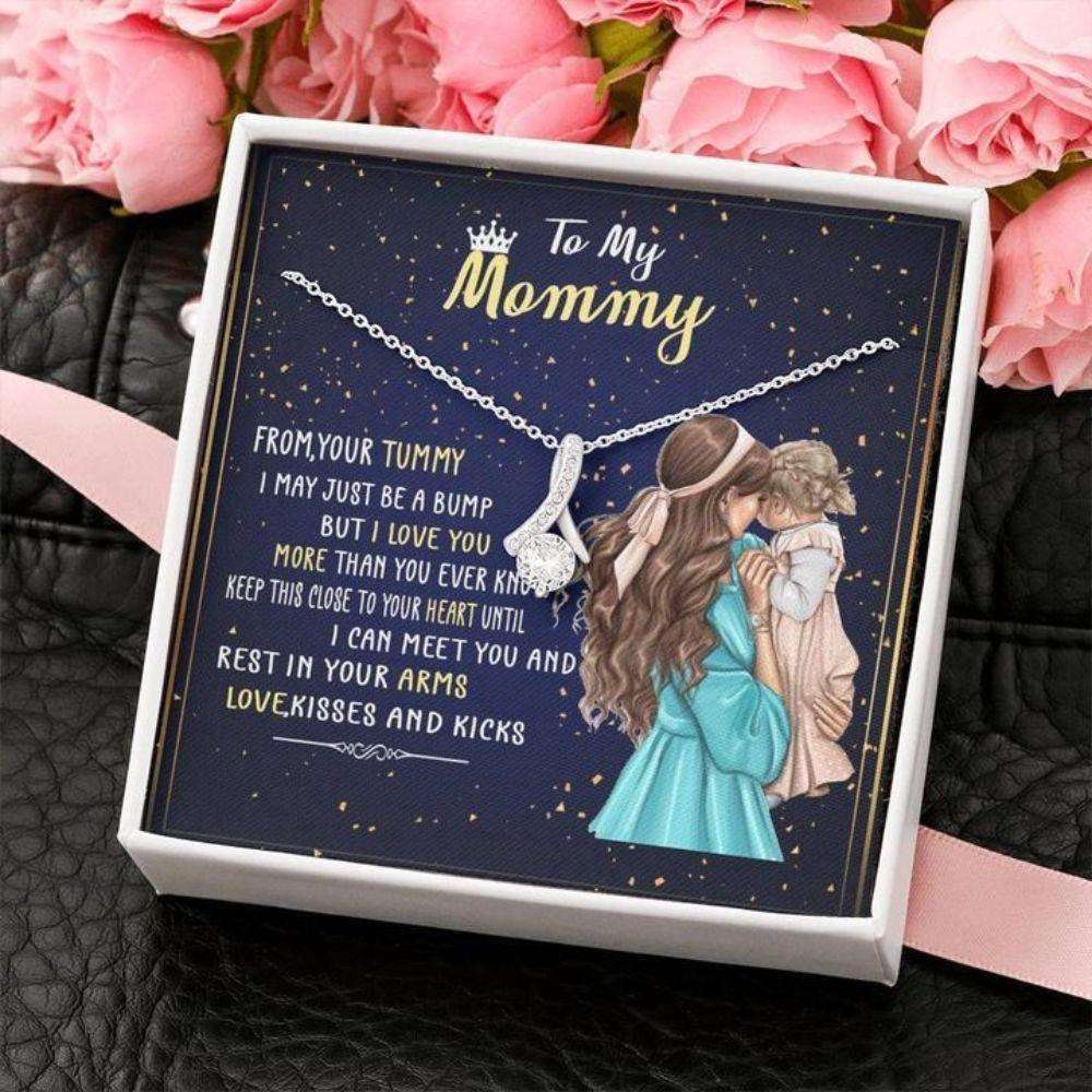 Mommy Necklace, Rest In Your Arms Alluring Beauty Necklace Gift For Mom Gifts For Mom To Be (Future Mom) Rakva