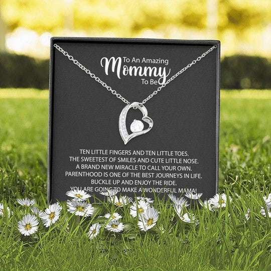 Mommy Necklace, Ten Little Fingers And Ten Little Toes Forever Love Necklace For Mommy Gifts for Mother (Mom) Rakva