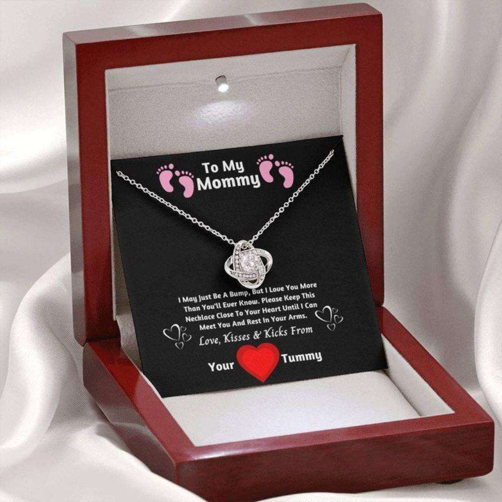 Mommy Necklace, To My Mommy Knot Necklace, Gift For Expecting Mom Necklace Gifts For Mom To Be (Future Mom) Rakva