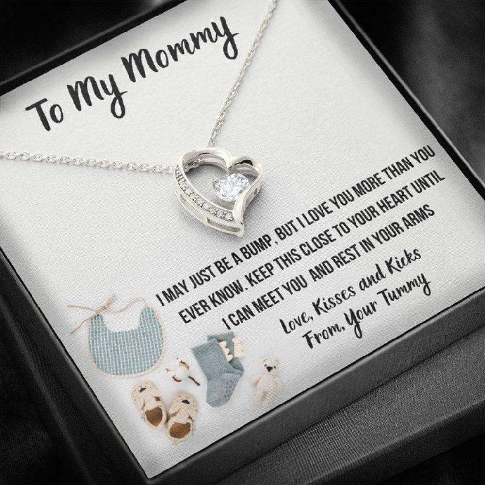 Mommy Necklace, To My Mommy Œbaby F” Heart Necklace Gift Gifts For Mom To Be (Future Mom) Rakva