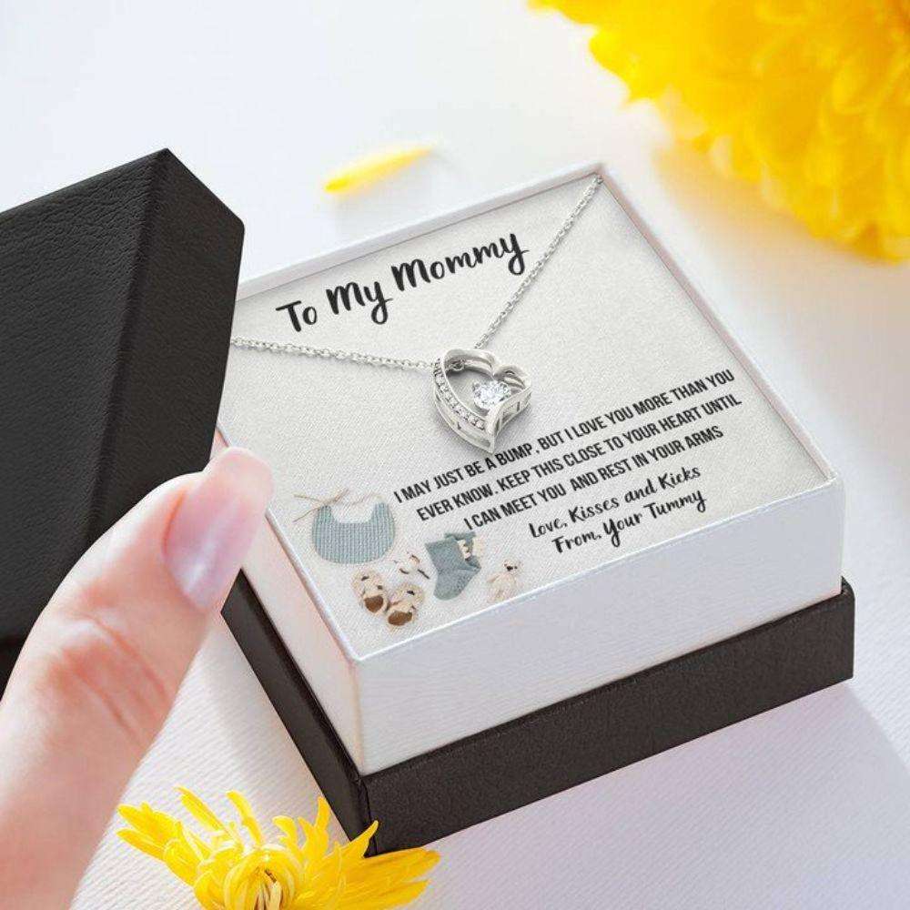 Mommy Necklace, To My Mommy Œbaby F” Heart Necklace Gift Gifts For Mom To Be (Future Mom) Rakva