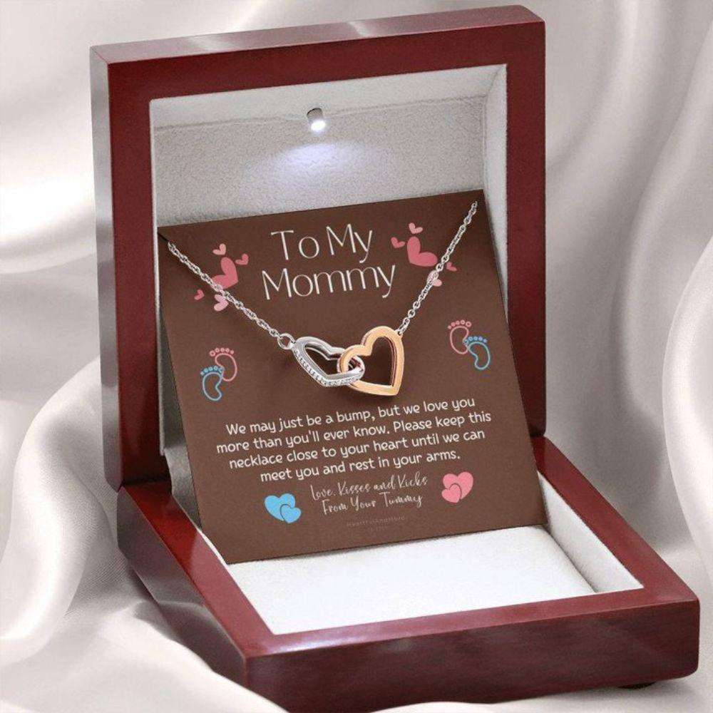 Mommy Necklace, Twin Baby Gift, Twins Baby, Future Mom Of Twins, Twins Gender Reveal, Twin Bump To Mom, Gift From Twins, Twin Mama Gifts For Mom To Be (Future Mom) Rakva