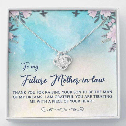 Mother-In-Law Necklace, A Piece Of Your Heart Love Knot Necklace Gift For Mother In Law Valentines Necklace For Her Gifts for Mother (Mom) Rakva