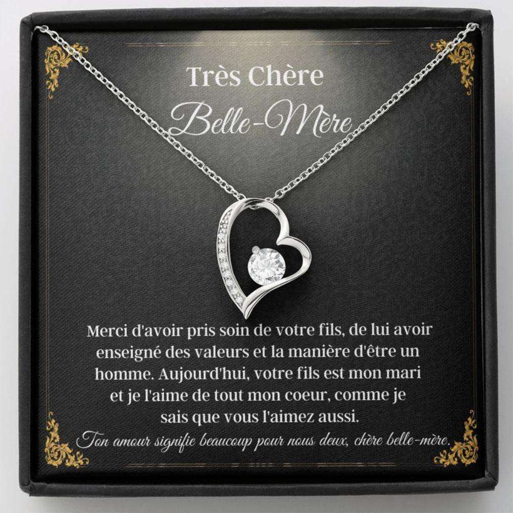 Mother-In-Law Necklace, Belle-Mere French Gift “ French Mother In Law Necklace “ Collier Belle-Mere “ Husband Mom Gift Gifts for Mother (Mom) Rakva