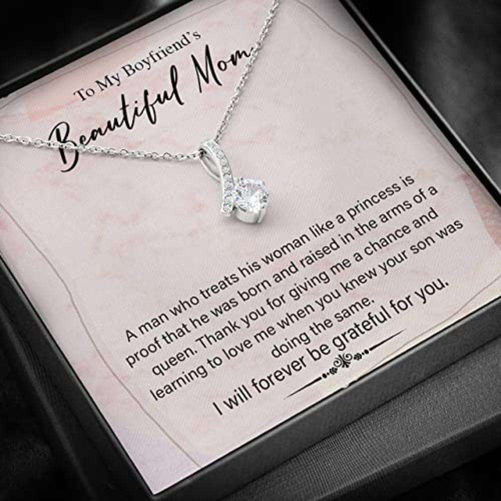 Mother-In-Law Necklace, Boyfriend’S Mom Necklace, Presents For Mother Gifts, Treat Raise Queen Gifts for Mother (Mom) Rakva