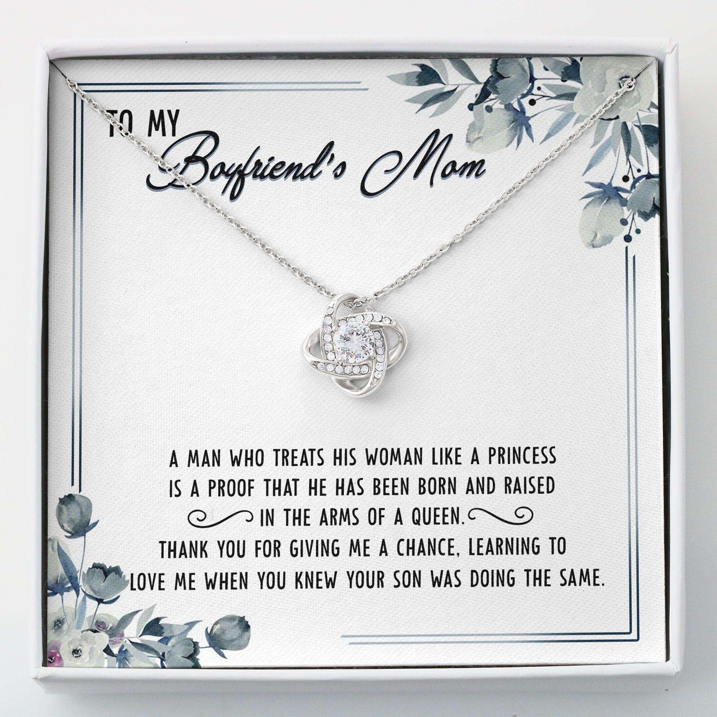 Mother-In-Law Necklace, Boyfriends Mom Gift “ Boyfriends Mom Mother’S Day Necklace Gifts for Mother (Mom) Rakva