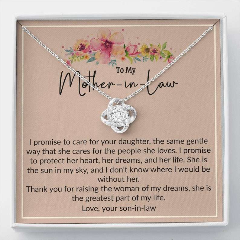 Mother-In-Law Necklace, Christmas Necklace For Mother-In-Law From Son-In-Law, Mother In Law Gift, Mother-In-Law Necklace Gifts for Mother In Law Rakva