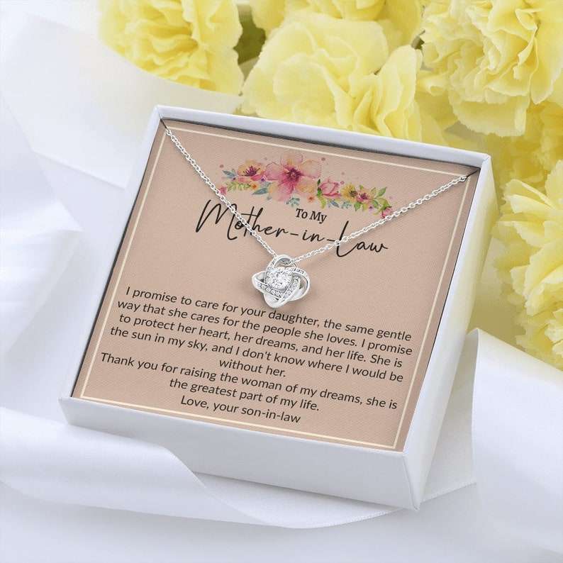 Mother-In-Law Necklace, Christmas Necklace For Mother-In-Law From Son-In-Law, Mother In Law Gift, Mother-In-Law Necklace Gifts for Mother In Law Rakva