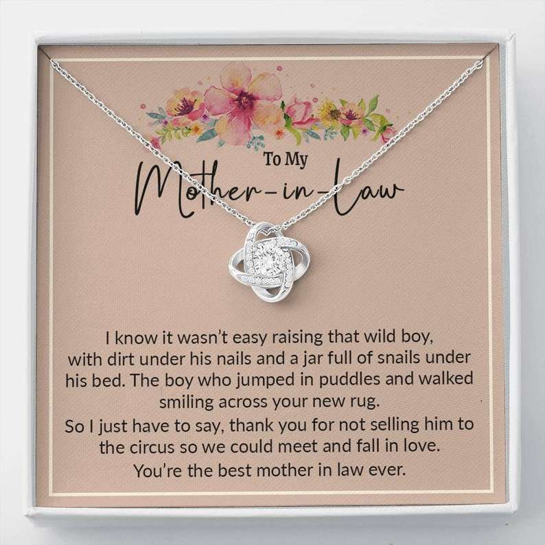 Mother-In-Law Necklace, Christmas Necklace For Mother In Law, Present, Necklace, Jewelry, Xmas Gift, Gift For Mother In Law, Husband’S Mom Gifts for Mother In Law Rakva