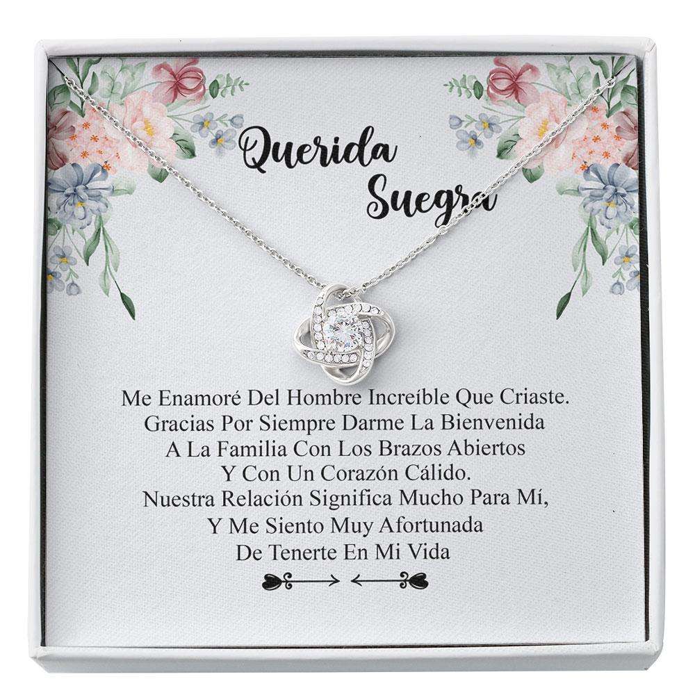 Mother-In-Law Necklace, Dulce Suegra Regalo “ Spanish Mother In Law Gift “ Suegra Collar Navidad “ Latina Husband’S Mom Custom Necklace Gifts for Mother (Mom) Rakva