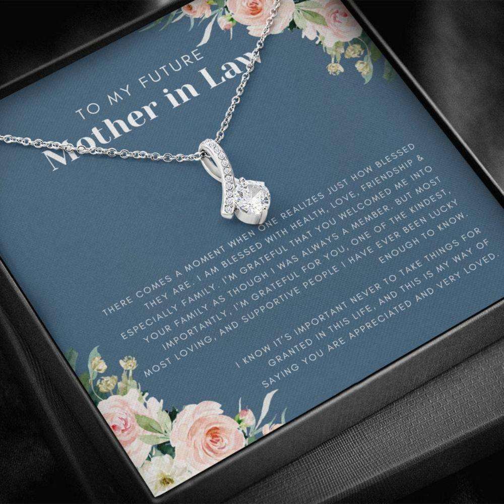 Mother-In-Law Necklace, Future Mother In Law Gift: Boyfriends Mom Mothers Day Necklace Gifts, Wedding Gift, Beauty Necklace Gifts for Mother (Mom) Rakva