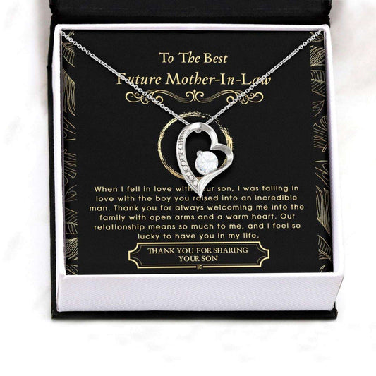 Mother-In-Law Necklace, Future Mother In Law Necklace: Gift For Mother’S Day From Daughter, Elegant Message Card Gifts For Daughter Rakva