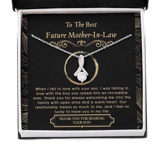 Mother-In-Law Necklace, Future Mother In Law Necklace: Gift For Mother’S Day From Daughter, Elegant Message Card Gifts For Daughter Rakva