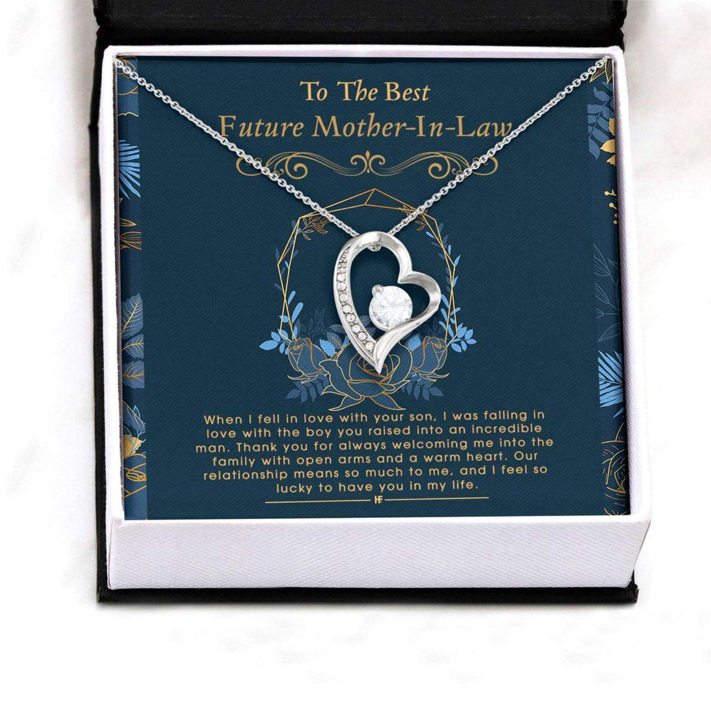 Mother-In-Law Necklace, Future Mother In Law Necklace: Gift For Mother’S Day From Daughter, Elegant Message Card Gifts For Daughter Rakva