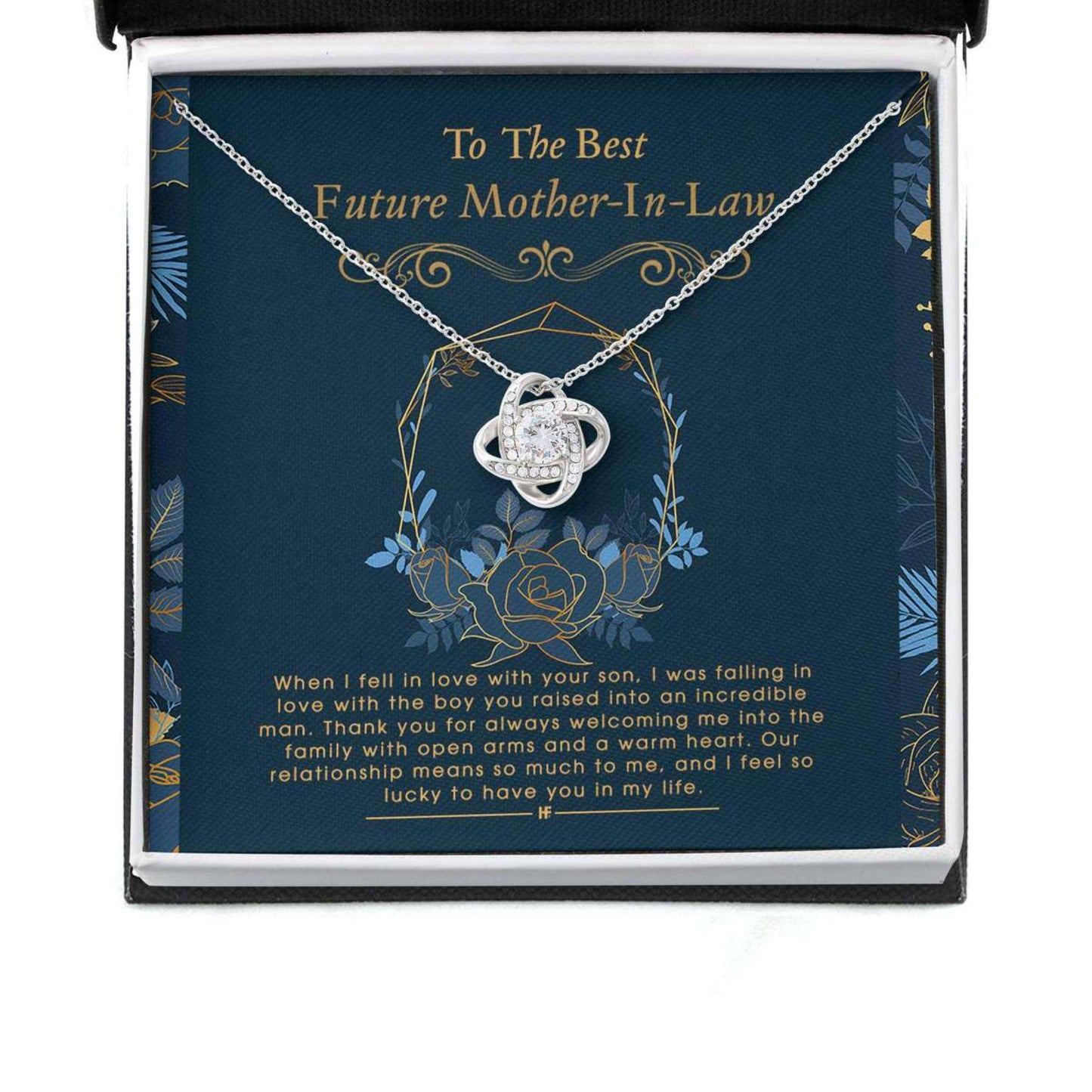 Mother-In-Law Necklace, Future Mother In Law Necklace: Gift For Mother’S Day From Daughter, Message Card Gifts For Daughter Rakva