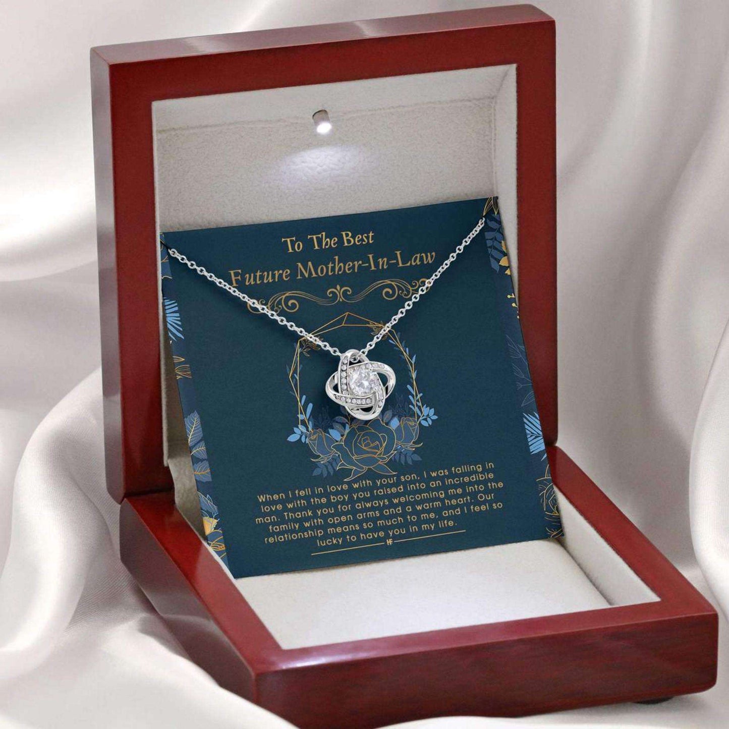 Mother-In-Law Necklace, Future Mother In Law Necklace: Gift For Mother’S Day From Daughter, Message Card Gifts For Daughter Rakva