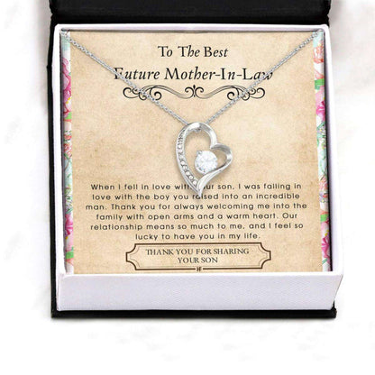 Mother-In-Law Necklace, Future Mother In Law Necklace: Gift For Mother’S Day From Future Daughter, Forever Love Necklaces Gifts For Daughter Rakva