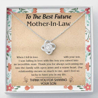 Mother-In-Law Necklace, Future Mother-In-Law Necklace “ When I Fell In Love With Your Son “ Love Knot Necklace Gifts for Mother In Law Rakva