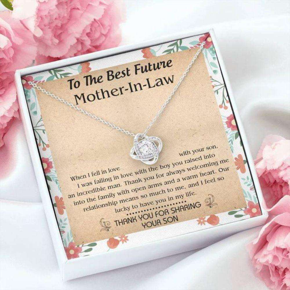 Mother-In-Law Necklace, Future Mother-In-Law Necklace “ When I Fell In Love With Your Son “ Love Knot Necklace Gifts for Mother In Law Rakva