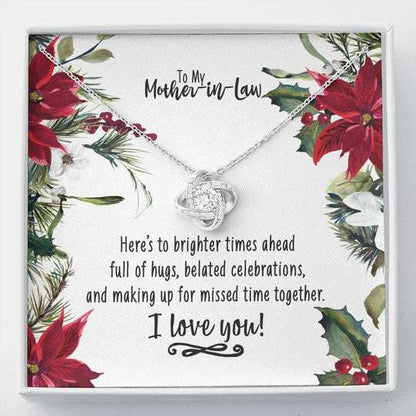 Mother-In-Law Necklace, Gift For Mom In Law Necklace Here’S To Brighter Times Ahead Full Of Hugs Gifts for Mother (Mom) Rakva