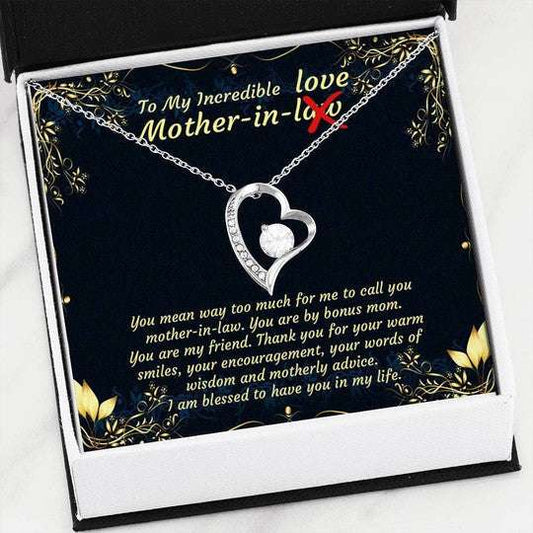 Mother-In-Law Necklace, Gift For Mom-In-Law You Are My Friend Forever Love Necklace Gifts for Mother (Mom) Rakva