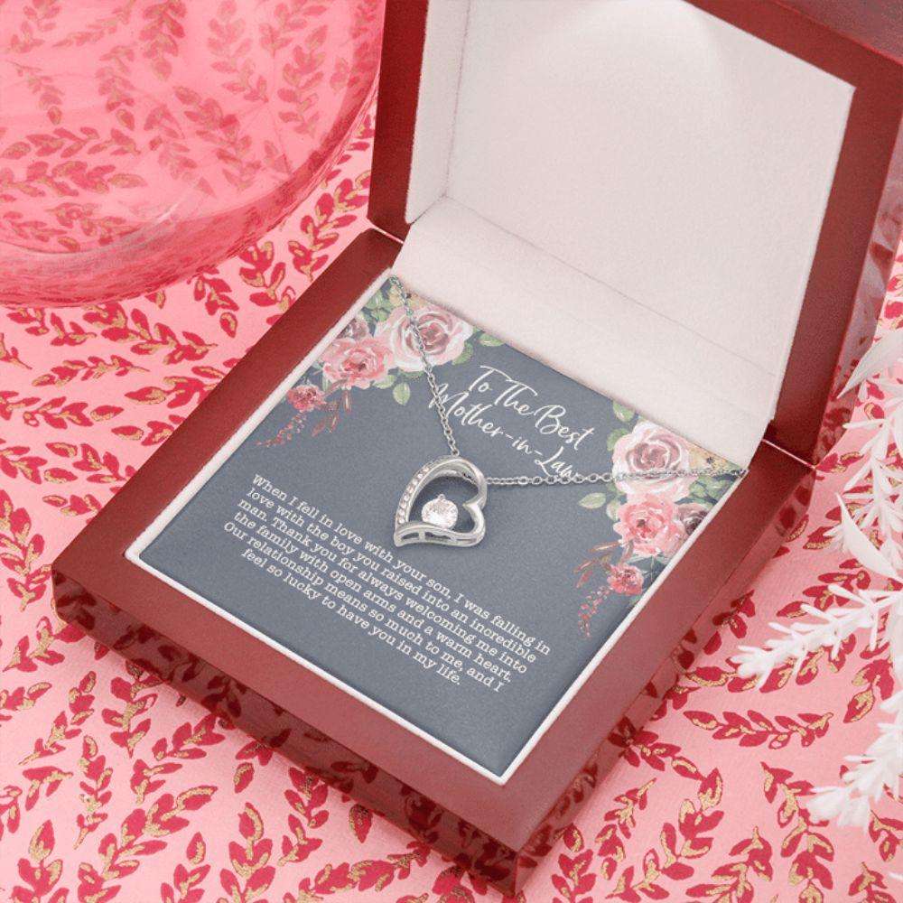 Mother-In-Law Necklace, Gift For Mother In Law From Daughter, When I Fell In Love With Your Son Forever Love Necklace Gifts For Daughter Rakva