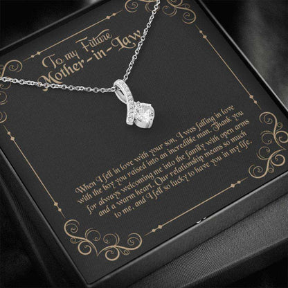 Mother-In-Law Necklace, Gift For Mother-In-Law, Mother Of The Groom Gift, To My Future Mom-In-Law Necklace Gifts for Mother (Mom) Rakva