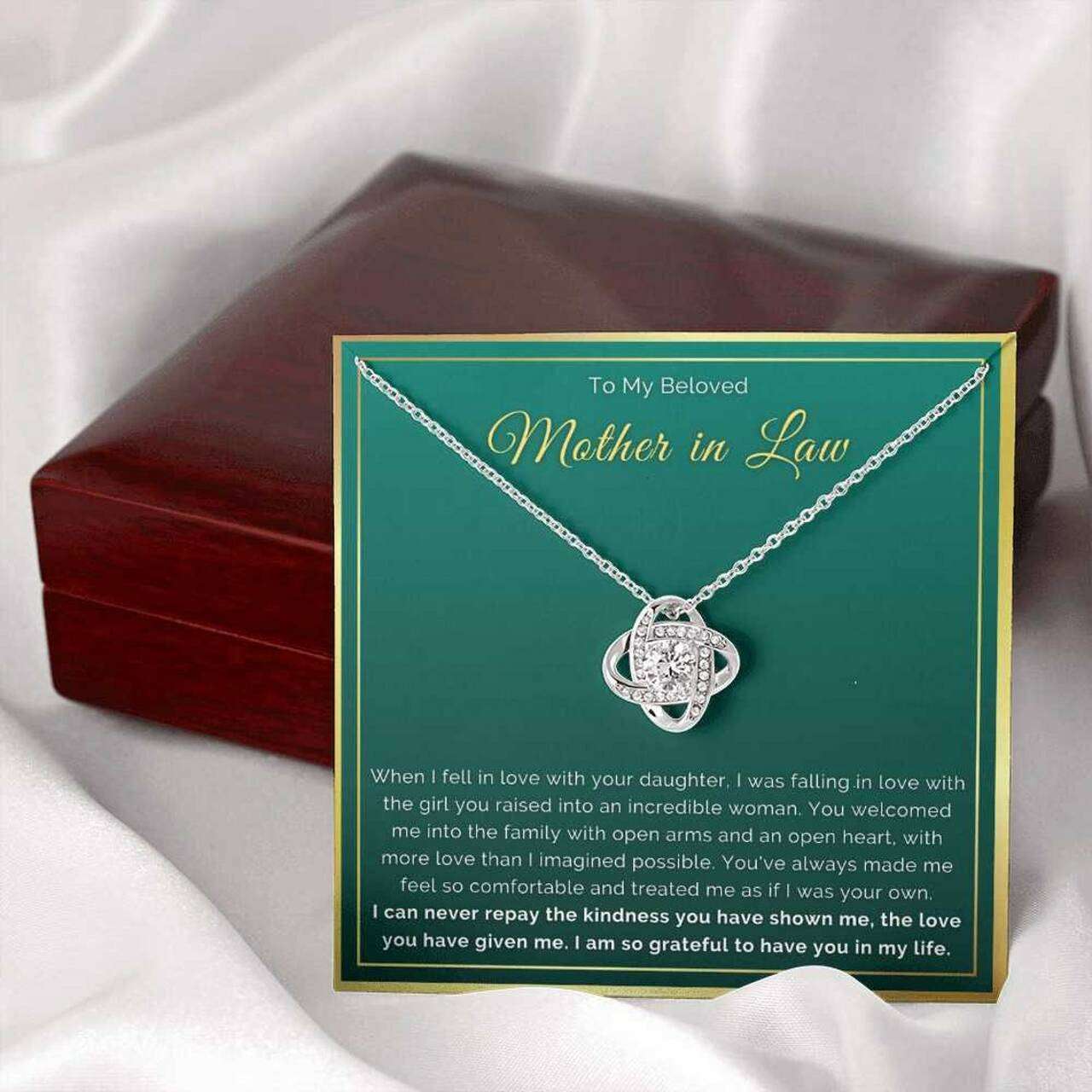 Mother-In-Law Necklace, Gift For Mother-In-Law Necklace From Son In Law I Am So Grateful Gifts for Mother In Law Rakva