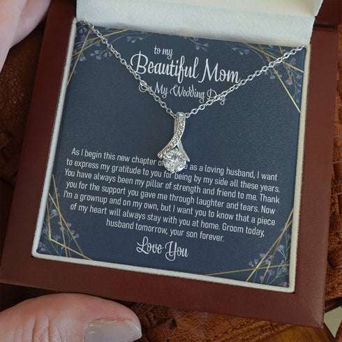 Mother-In-Law Necklace, Gift For The Mother Of The Groom Alluring Necklace From Son Meaningful Gift From Groom To His Mother Gifts for Mother In Law Rakva