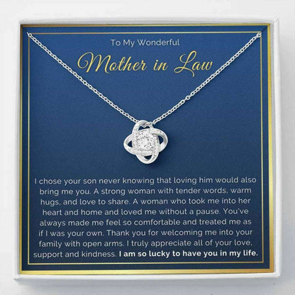 Mother-In-Law Necklace, Gift To Mother-In-Law Necklace From Daughter In Law So Lucky To Have You In My Life Gifts For Daughter Rakva