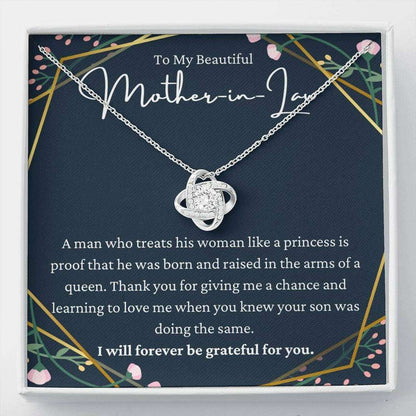 Mother-In-Law Necklace, Gift To Mother-In-Law Necklace From Daugter In Law Forever Be Grateful For You Gifts for Mother In Law Rakva