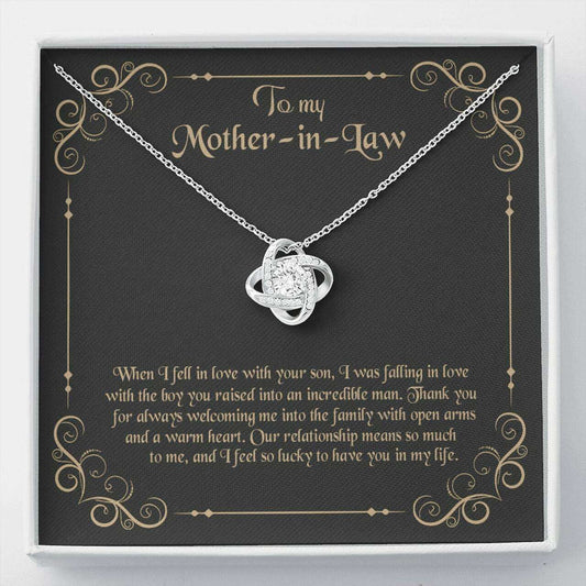 Mother-In-Law Necklace, Gift To Mother-In-Law Necklace From Daugter In Law Thank You For Always Welcoming Me Gifts for Mother In Law Rakva