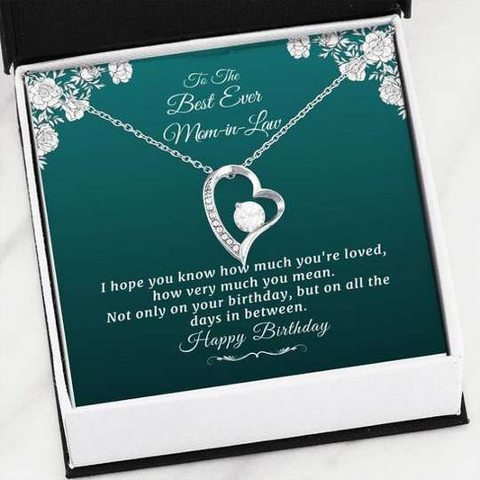 Mother-In-Law Necklace, How Much You Mean Forever Love Necklace Gift For Mom In Law Gifts for Mother (Mom) Rakva